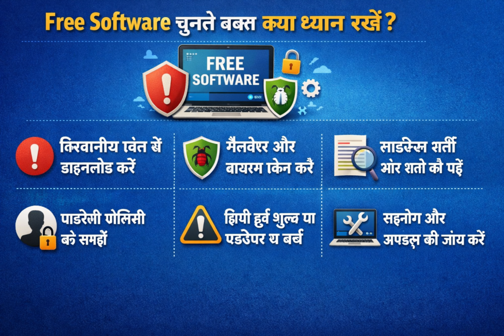 “Top 10 best free software for PC in 2026 including Chrome, VLC, Canva, Zoom, and antivirus tools, shown in a modern